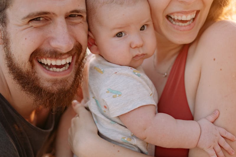 a happy smiling family